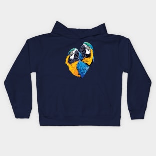 Parrot Love Digital Painting Kids Hoodie